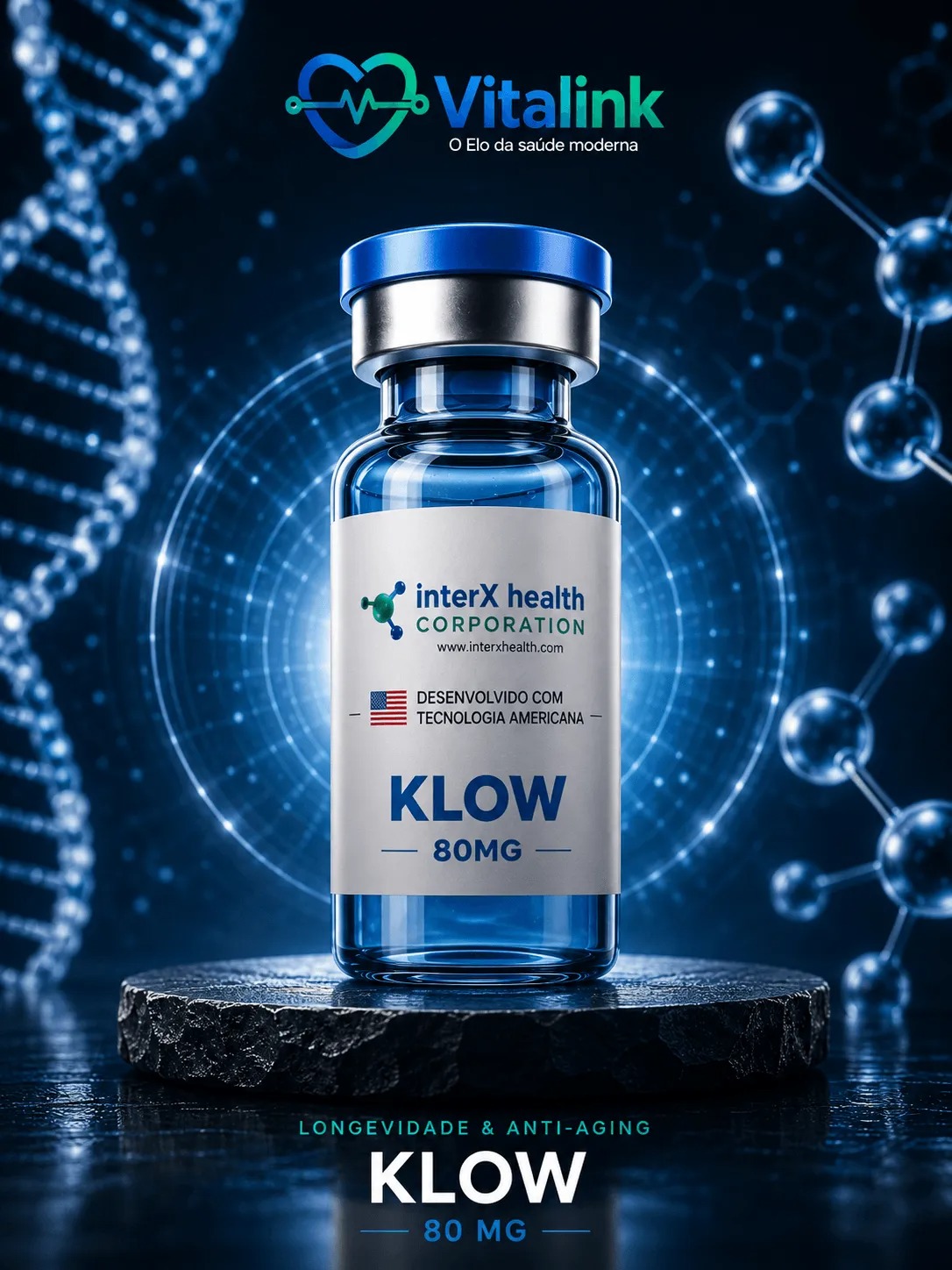 KLOW 80 mg — peptídeo premium da Vitalink