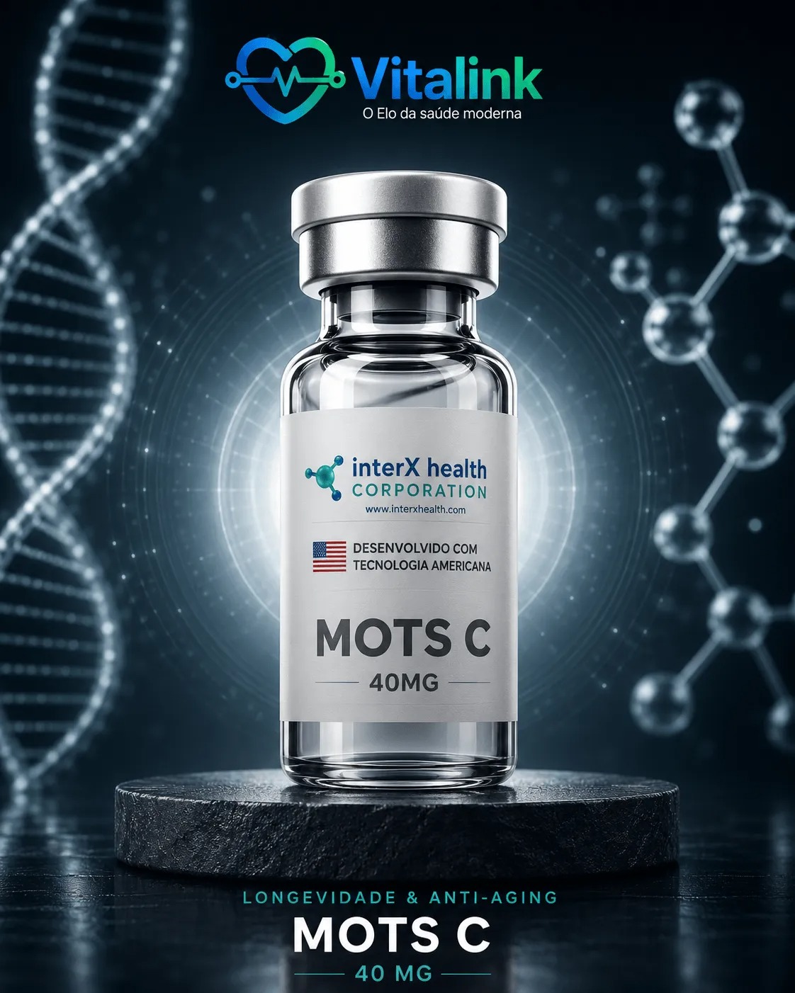 MOTS C 40 mg — peptídeo premium da Vitalink