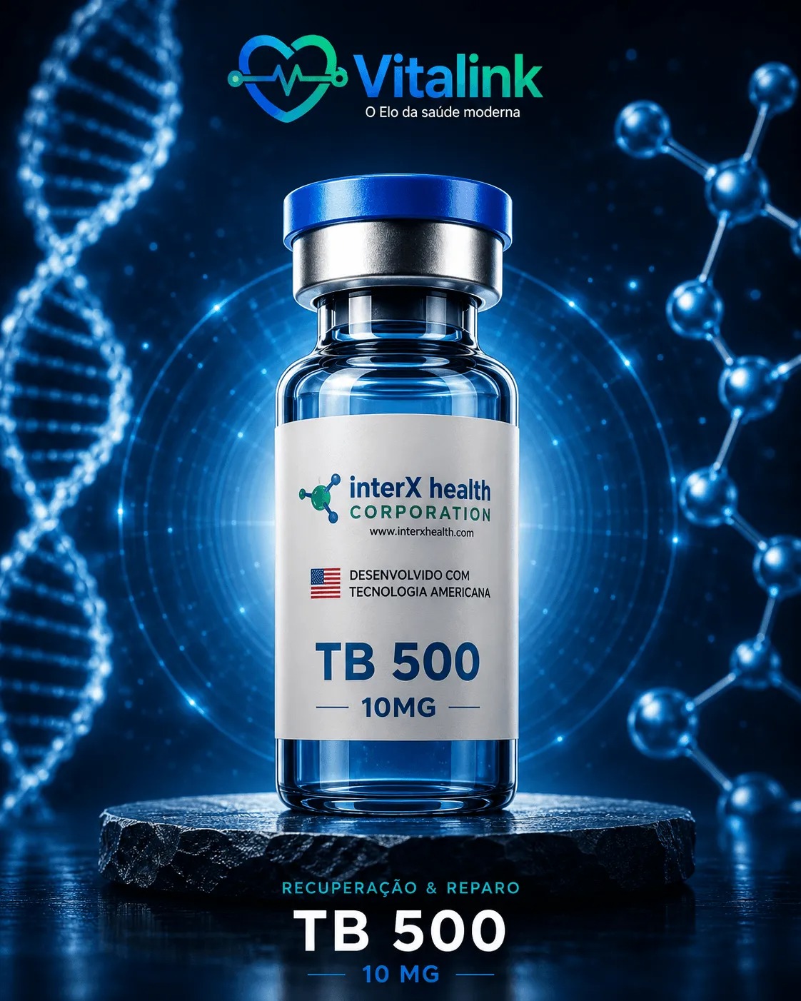 TB 500 10 mg — peptídeo de origem internacional da Vitalink